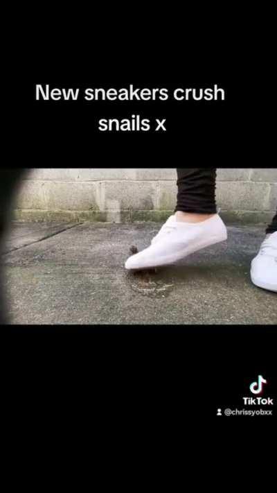 Sneakers crush snails 