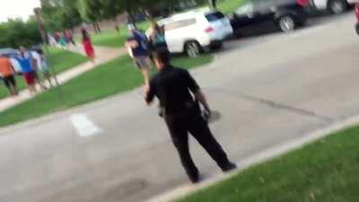 Cop acts impetuously during the process of arresting teens at a pool party in Texas