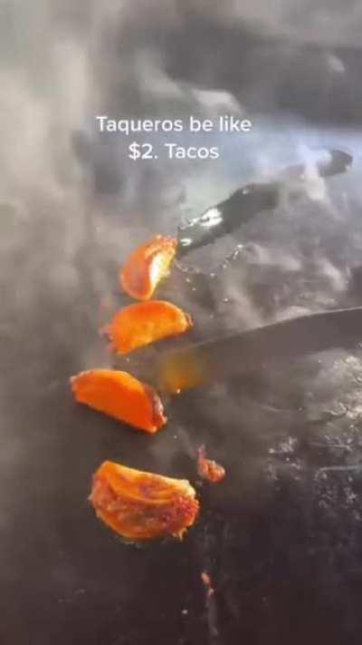 Taqueros be like $2 Tacos - Mini-taquitos {Por: @tacos_elmorro}