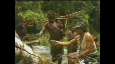 (Real Footage) Two Frenchmen in 1973 find an uncontacted tribe who have never seen white skin or modern technology before, and think they’re ghosts.