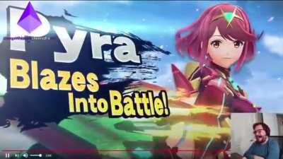 Dunkey reacting to the “Pyra in Super Smash Bros.” announcement is one of the best moments ever!