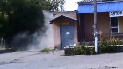 Ukraine 2015, close call for Russian insurgent.