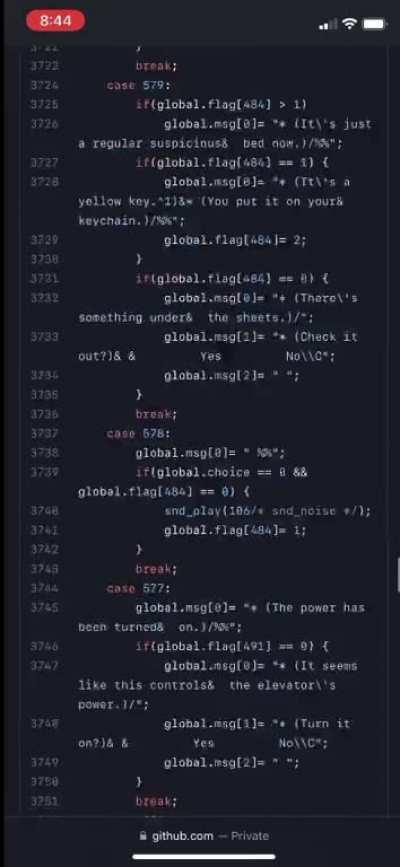 TIL that all of undertale’s dialogue is handled in one spaghetti code massive switch statement that takes thousands of lines