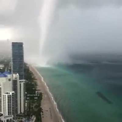 That’s a big water spout.