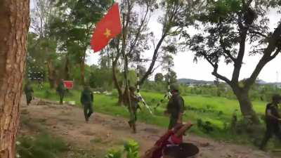 MNDAA (ethnic Chinese paramilitary group) capture the Myanmar Army 507th Battalion Base in Lashio, Shan State while Distant Firefights are Heard (July 24th or Today)