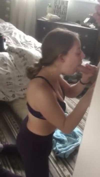 Cute little college cumslut