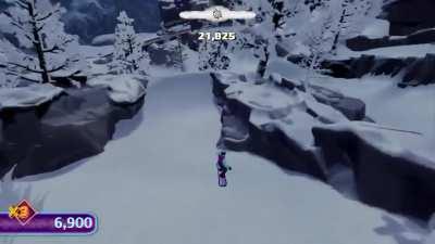 Alpine Dream Snowboarding Map 2 Progress run.