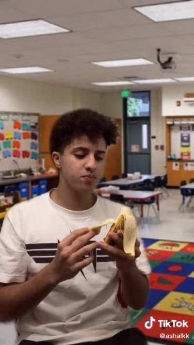 Eating lunch in 4th grade.