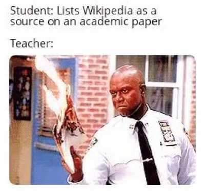 You're supposed to use the sources from Wiki, not the page itself!