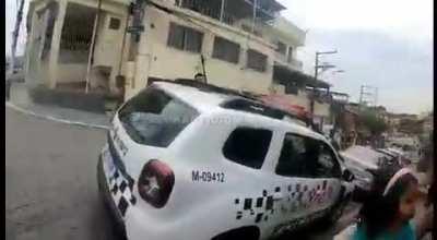 WCGW running at a Brazilian Police officer with a knife?