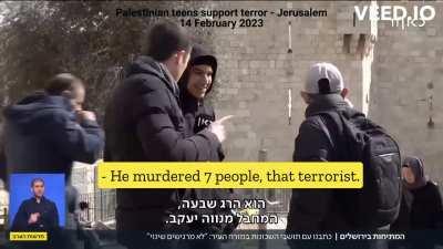 Palestinian teens in Jerusalem support terror - Israeli channel 11 - English/Hebrew subtitles: