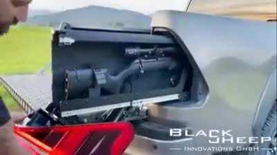 Gun compartment in a pickup