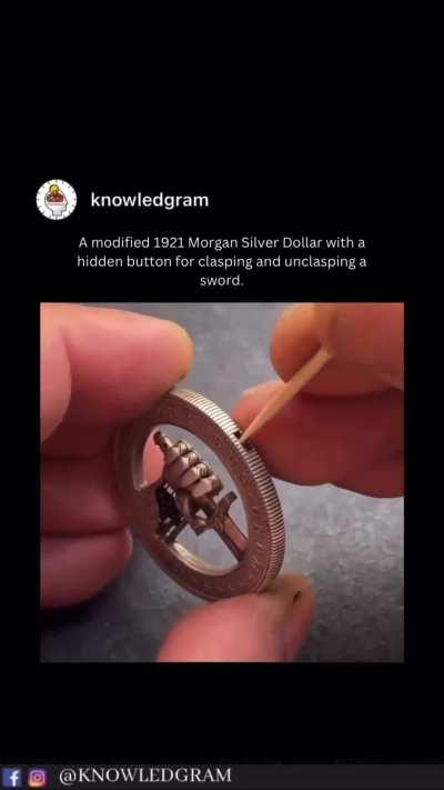 Absolutely incredible modified coin. That's a piece of art