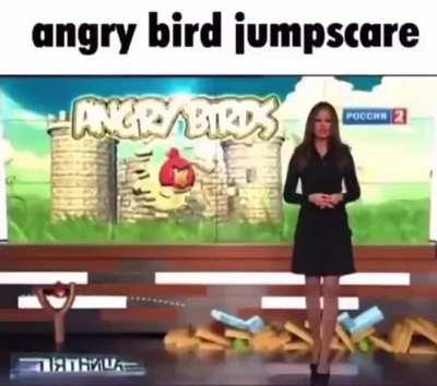 Angry bird jumpscare