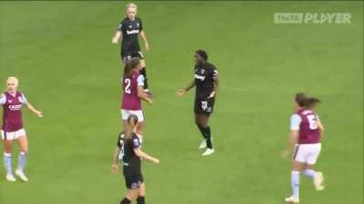Red card incident in today's game between Aston Villa Ladies and West Ham Women's teams seeing Hawa Cissokho sent off for violent conduct.