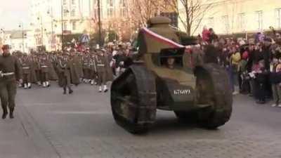 A Renault Ft-17 in a polish military parade.