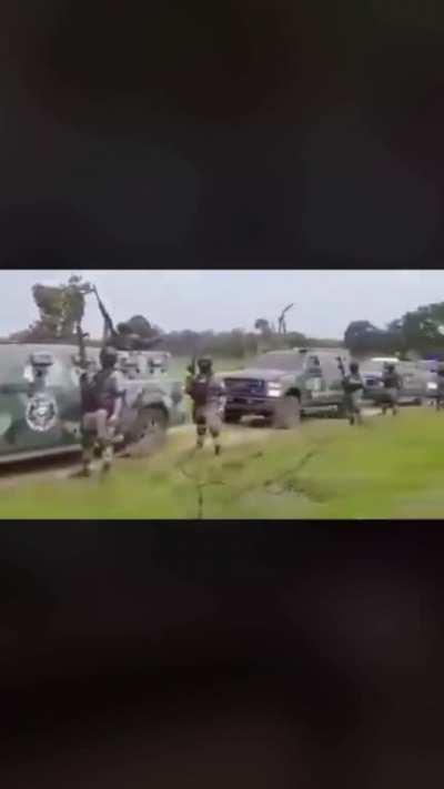 Longer video of cjng show of force