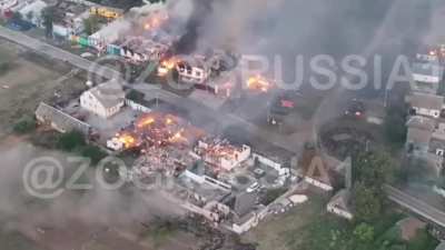 The crew of a Russian BMP-3 during the chaos of the battle in the village of Russkaya Konopelka, Kursk region, accidentally opens fire on a Russian BMP-2 and destroys it. (51.1809444, 35.3977222)