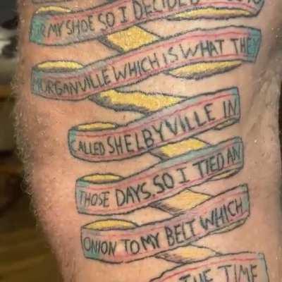 Epic Grampa Simpson tattoo and quote!