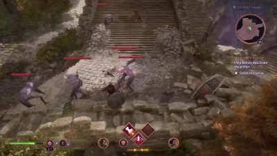 Dragon Age: Combat as a warrior on NIGHTMARE  is really engaging