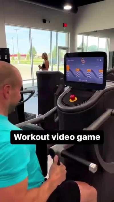 This cool video game workout machine.