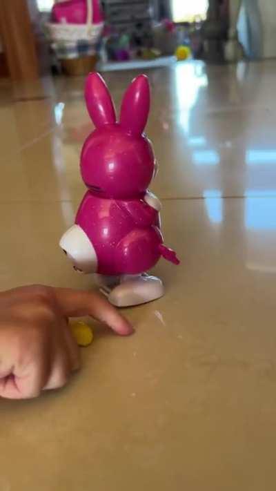 Jellybean pooping toy gifted by an aunt to my daughter!