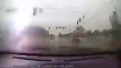 This series of lightning strikes in Northwest Georgia yesterday