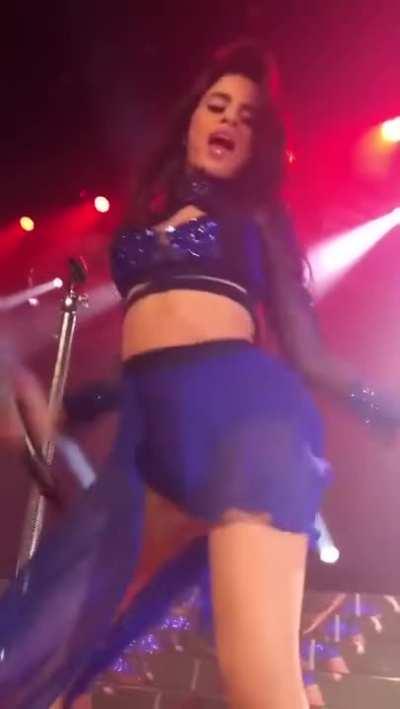 Imagine being in the first row at a Camila Cabello concert and she comes close to do this...That would totally like a mini show right in front you.