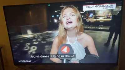 Konge kommentar fra Tv2’s nyhedsvært. Historien handler om Sveriges genåbning!!!