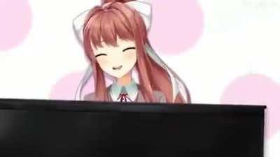 Monika playing you a song.