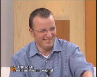 A french tv show hosts some people with the best laughters I've ever heard.