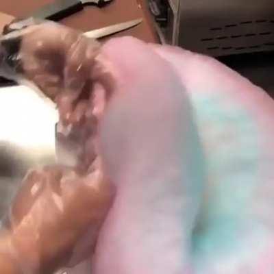 This cotton candy burrito is truly an absolute unit