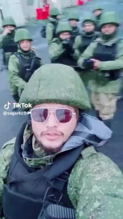 Allegedly Nepalese contract soldiers in Russian service.