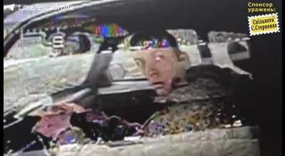 A Ukrainian fpv drone destroys russian soldier in a civilian car