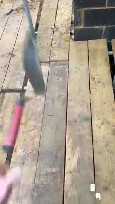 The sound this trowel makes being launched