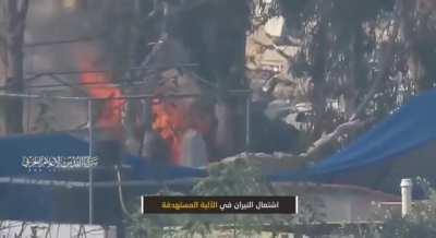 Video footage showing the Palestinian Islamic Jihad Al-Quds Brigade attacking Israeli vehicles in western Gaza.