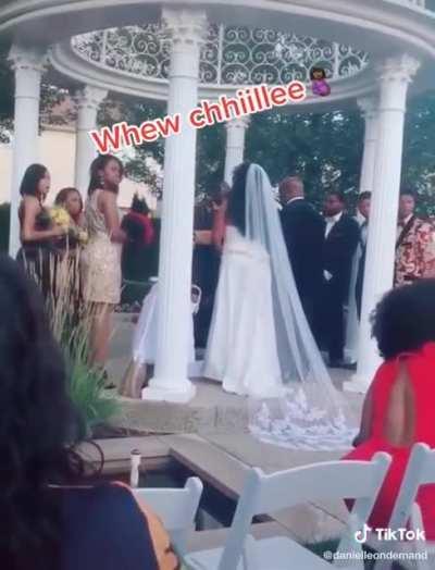 Pregnant side chick crashes wedding