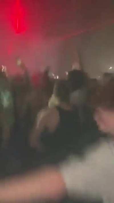 Fan does a back flip on cue with the beat drop at a Playboi Carti concert. Crowd goes wild