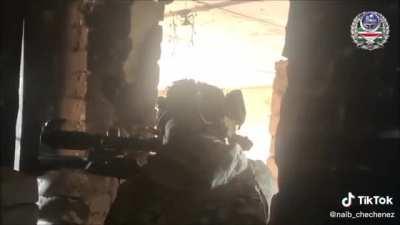 A sniper from the Sheikh Mansour Battalion eliminates Russians in Opytne. Ukraine 2023