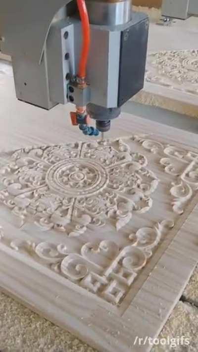 CNC wood carving