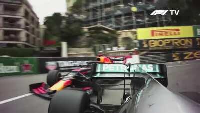 Max chasing Lewis in Monaco