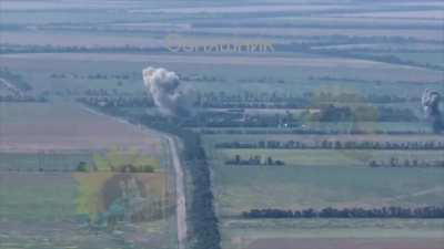 A strike by two JDAM-ER guided air bombs on field command posts of the Russians in the Zaporozhye direction. 