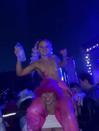 is having my tits out at a festival okay?