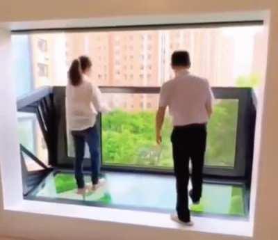 Window that turns into a balcony