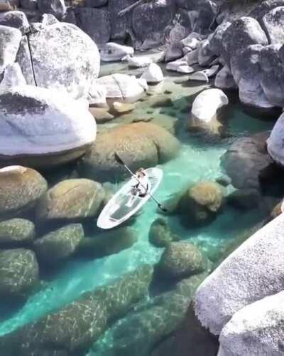 Crystal clear waters of Lake Tahoe, Nevada