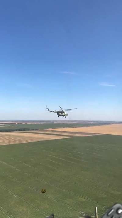 Cockpit view: Ukrainian military helicopter pilot 