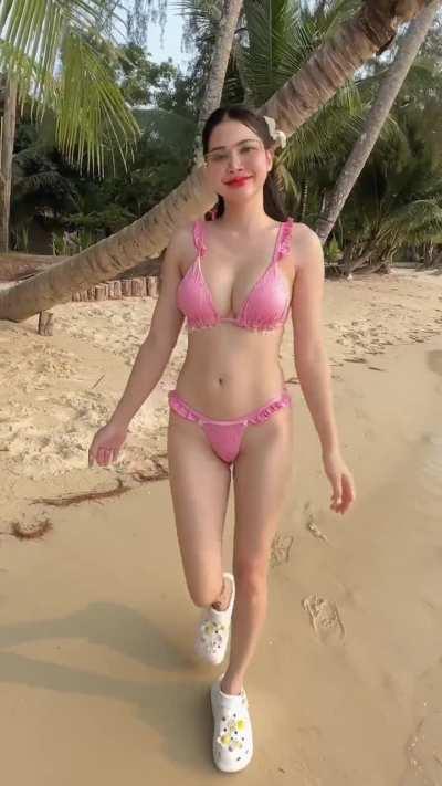 Gorgeous Thai girl at the beach 