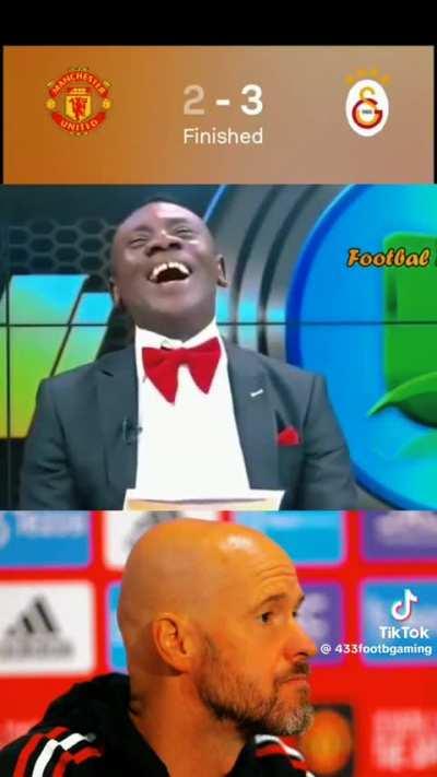 Nigerian sports presenter reacting to the GS win: