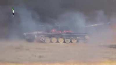 Martyrs of Islam fighters claim hits on a Syrian Army T-72 