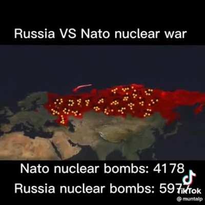 A simulation that shows what would happen if a nukear war happened